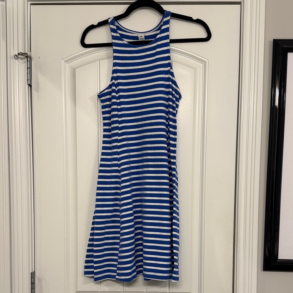 Old Navy Blue and White Striped Dress